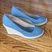 J. Crew Shoes | J. Crew Chambray Espadrille Wedges | Color: Blue/Cream | Size: 8