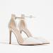 Zara Shoes | New Zara Vinyl D’orsay White Heels | Color: White | Size: 7.5