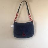 J. Crew Bags | Brand New! J Crew Rattan Anchor Bag | Color: Blue/Red/Tan | Size: 9inx11in