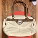 Coach Bags | Coach Penelope Satchel White Leather W/Brown Strap | Color: Brown/White | Size: Os