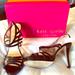 Kate Spade Shoes | Kate Spade Size 9 Raven Black Patent Strappy Heels | Color: Black | Size: 9