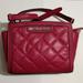 Michael Kors Bags | Michael Kors Selma Quilted Mini Crossbody Leather Purse | Color: Red/Silver | Size: Os