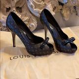 Louis Vuitton Shoes | Gorgeous Louis Vuitton Malibu Open Toe Pump | Color: Brown | Size: 7