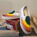 Vans Shoes | New Vans Rainbow Slip Ons | Color: Orange/Red | Size: 5