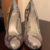 Jessica Simpson Shoes | Jessica Simpson Animal Print 3 Inch Heels | Color: Brown/Cream | Size: 9