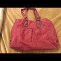 Coach Bags | Lovely Coach Leather Handbag Triple Strap 12x11x4 | Color: Red | Size: Os