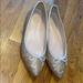 J. Crew Shoes | J.Crew Sparkly Metallic Gold Ballet Flat Trim 6.5 | Color: Gold | Size: 6.5