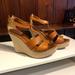 J. Crew Shoes | Jcrew Leather Platform Wedges | Color: Tan | Size: 9