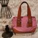 Coach Bags | Coach Classic Satchel Pink Canvas/Brown Leather | Color: Brown/Pink | Size: Os
