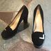 Nine West Shoes | Black Suede Nine West Heels | Color: Black | Size: 7.5