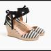 J. Crew Shoes | J Crew New In Box Wrap Espadrille Wedge | Color: Black | Size: 8.5