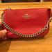 Coach Bags | Coach Leather Wristlet | Color: Red | Size: 6 1/4” X 4 “ X 1 1/2”