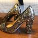 J. Crew Shoes | Jcrew Sequin Block Heel | Color: Black/Gold | Size: 6