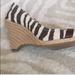 Michael Kors Shoes | Michael Kors Canvas Zebra Print Wedges | Color: Brown/Tan | Size: 8