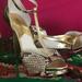 Michael Kors Shoes | Michael Kors Gold Snake Skin Heel. | Color: Gold | Size: 8