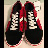 Disney Shoes | Disney Unisex Black Red Sneaker 5/3 | Color: Black/Red | Size: 5