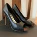 Jessica Simpson Shoes | Jessica Simpson Black And Wood Print Heels | Color: Black/Brown | Size: 7b