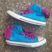 Converse Shoes | Converse All Star Bow Back Blue Fuchsia Sneakers | Color: Blue/Purple | Size: 1.5g