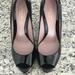 Gucci Shoes | Gucci Black/Cork Heels | Color: Black/Tan | Size: 8.5