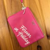 Pink Victoria's Secret Bags | Large Vs Pink Wristlet “Forever On Holiday” | Color: Gold/Pink | Size: Os