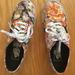 Vans Shoes | Floral Vans Lace Up Low Profile Sneakers Size 6 | Color: Orange/Pink | Size: 6