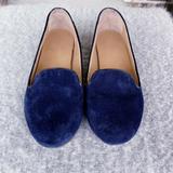 J. Crew Shoes | J Crew Suede Smoking Slippers | Color: Blue | Size: 7.5