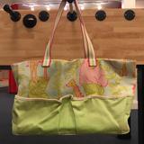 Lilly Pulitzer Bags | Lily Pulitzer Tote Bag | Color: Green/Pink | Size: Os