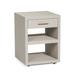Interlude Livia 1 - Drawer Nightstand Wood/Upholstered in Brown | 24 H x 18 W x 18 D in | Wayfair 188184