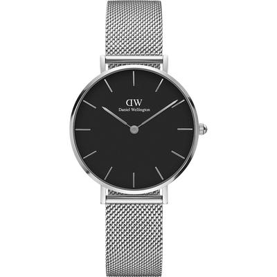 Daniel Wellington - Damenuhr Edelstahl Damenuhren 1 ct Schwarz