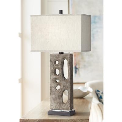 Get The Modern Driftwood Table Lamp In, Amber Mica Table Lamp With Usb Port