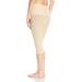 Plus Size Women's Rago High Waist Wide Band Tummy Shaper Sheer Capri Pant by Rago in Beige (Size 2X)