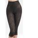 Plus Size Women's Lacette Capri Pant Liner w/ Contour Bands by Rago in Black (Size S)