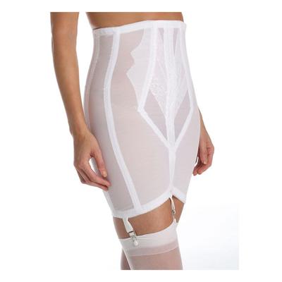 Plus Size Women's High Waist Open Bottom Girdle w/ Garters by Rago in White (Size 8X)