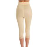 Plus Size Women's No Top Roll High Waist Medium Shaping Capri Pant by Rago in Beige (Size XS)