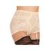 Plus Size Women's Lacette Panty Brief by Rago in Beige (Size 5X)