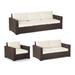 Palermo Seating Replacement Cushions - Chaise, Solid, Performance Rumor Snow, Standard - Frontgate