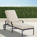 Grayson Chaise Lounge Chair with Cushions in Black Finish - Rain Resort Stripe Indigo - Frontgate