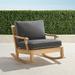 Cassara Rocking Lounge Chair with Cushions in Natural Finish - Rain Resort Stripe Cobalt, Standard - Frontgate