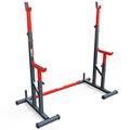 K-Sport: reinforced barbell rack with protection I squat rack for barbell training I barbell rack with adjustable protection I knee bend stand I professional fitness equipment for home