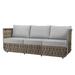 Source Furniture Scorpio Outdoor Sofa w/ Cushion Metal/Olefin Fabric Included/Rust - Resistant Metal in Gray | 28 H x 82 W x 31 D in | Wayfair