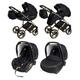 Stroller Travel System pram 3 in1 Combo Set with car seat Choice Buggy isofix Daytona GT by Chillykids Black Gold 01 3in1 with Baby seat