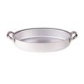 Pentole Agnelli Professional Aluminium 3 Mm. Oval Fish Pan with 2 Handles, Diameter 30 Cm, Silver