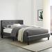 Lark Manor™ Sadie (Monticello) Tufted Low Profile Platform Bed Upholstered/Polyester in Gray | 40.95 H x 81 W x 87.6 D in | Wayfair