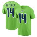 Men's Nike DK Metcalf Neon Green Seattle Seahawks Name & Number T-Shirt
