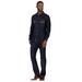Stacy Adams Men's Button-Front Denim Shirt Set (Size XXL) Dark Rinse, Cotton,Polyester