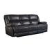 Latitude Run® 91" Faux Leather Pillow Top Arm Reclining Sofa Faux Leather in Black | 40 H x 91 W x 34 D in | Wayfair