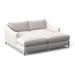 Bernhardt Monterey Double Chaise Lounge w/ Cushions Metal in Gray/White/Black | 32.5 H x 71 W x 64 D in | Outdoor Furniture | Wayfair