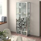 Latitude Run® Akacia Lighted Curio Cabinet Glass in Gray | 82.36 H x 31.5 W x 15.75 D in | Wayfair BE1F30EF8392447E92EA5E9814236C5F