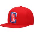 Men's Mitchell & Ness Red LA Clippers Team Ground Snapback Hat