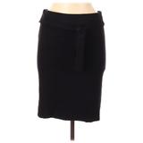 Ann Taylor LOFT Outlet Casual Skirt: Black Solid Bottoms - Women's Size Medium